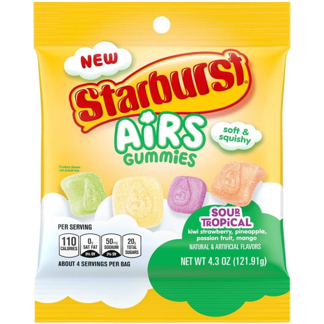 Starburst Airs Gummies Sour Tropical 4.3oz