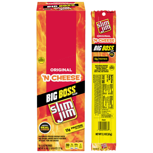 Slim Jim Big Boss Original ‘n Cheese 2.3oz 18 Count
