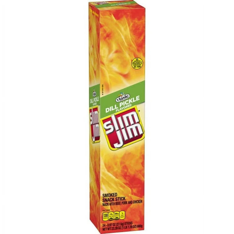 Slim Jim Giant Vlasic Dill Pickle 0.97oz 24 Count