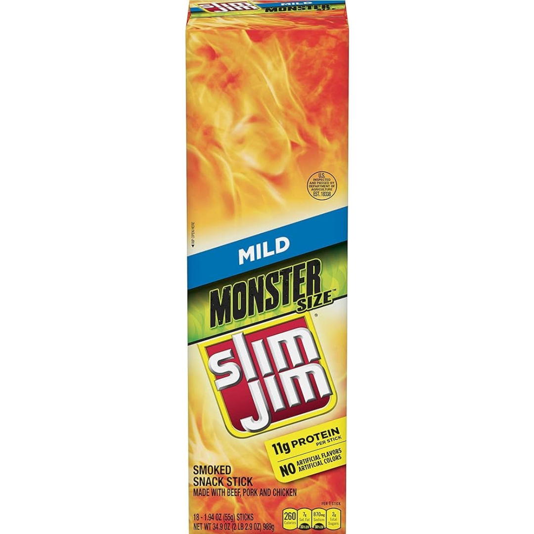 Slim Jim Monster Mild 1.94oz 18 Count