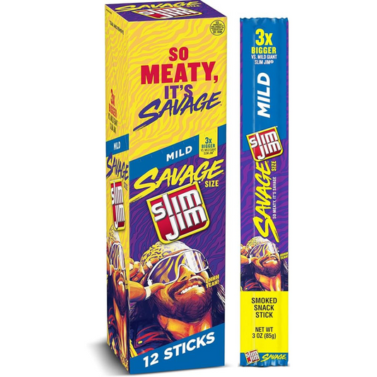 Slim Jim Savage Mild 3oz 12 Count