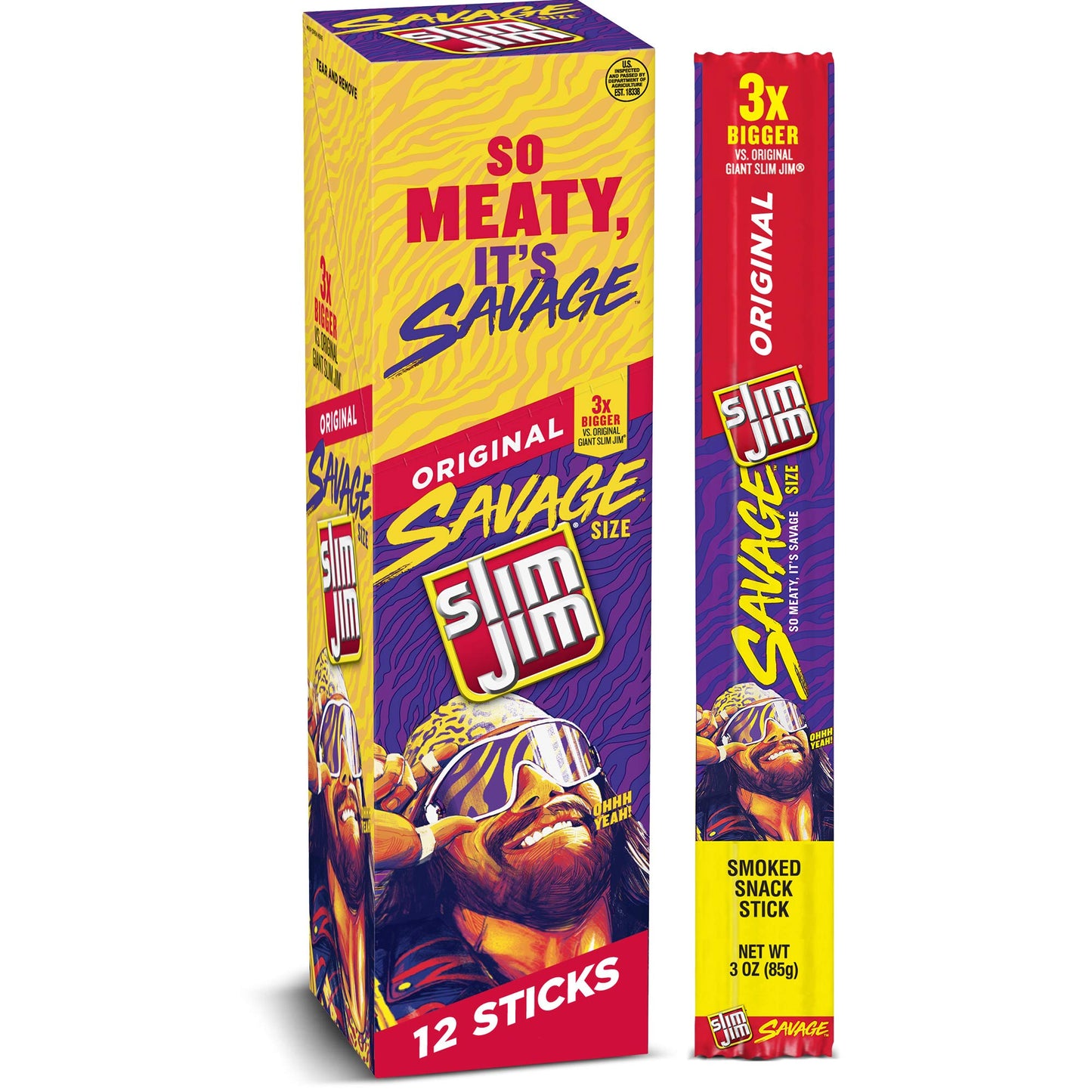 Slim Jim Savage Original 3oz 12 Count