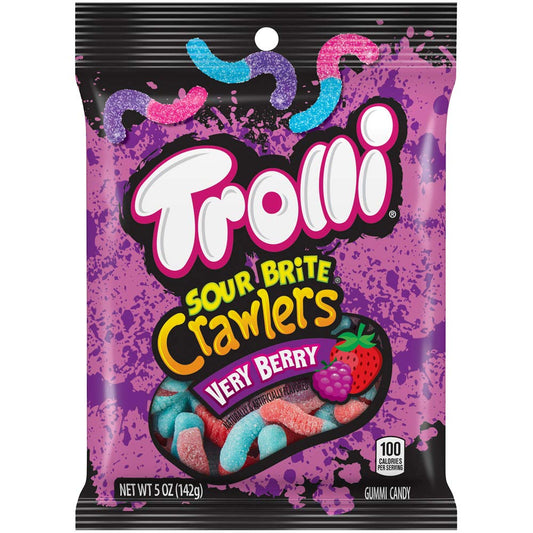 Trolli Sour Brite Crawlers Very Berry 5oz