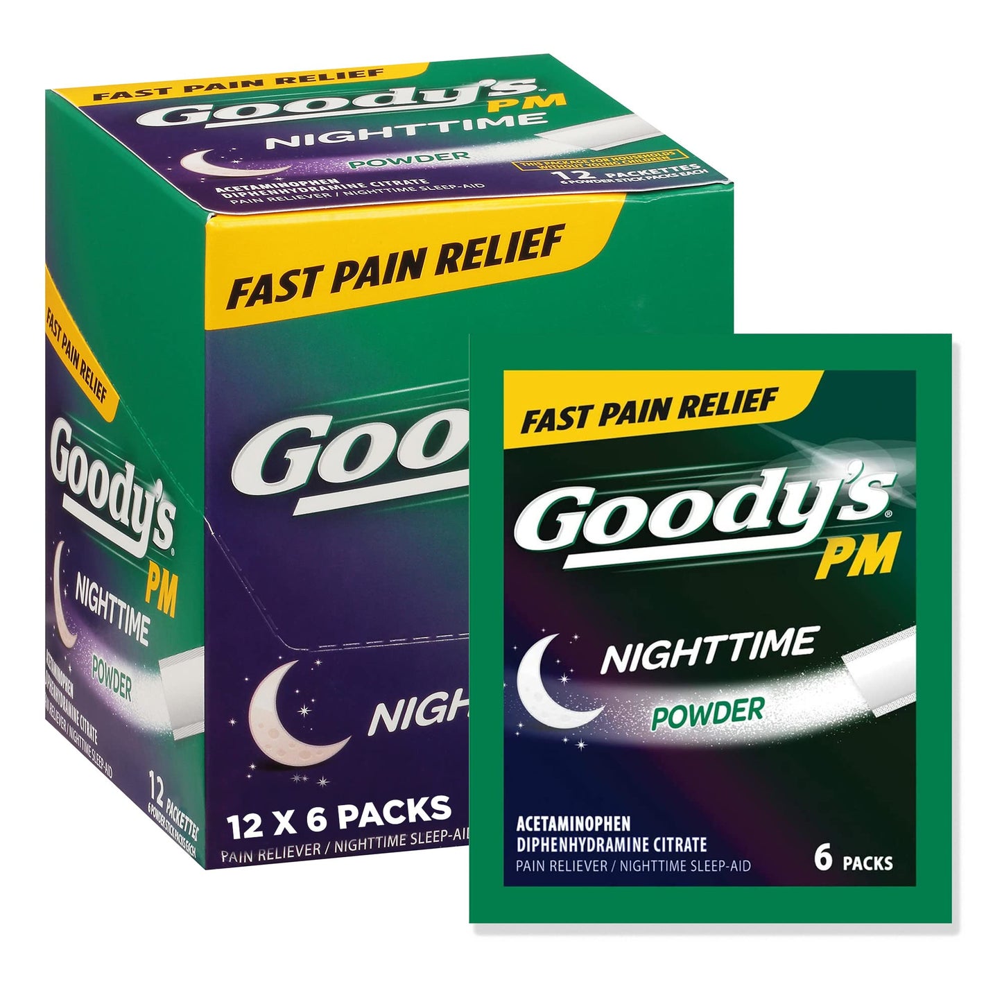 Goody’s PM Nighttime 6 Sticks 12 Count