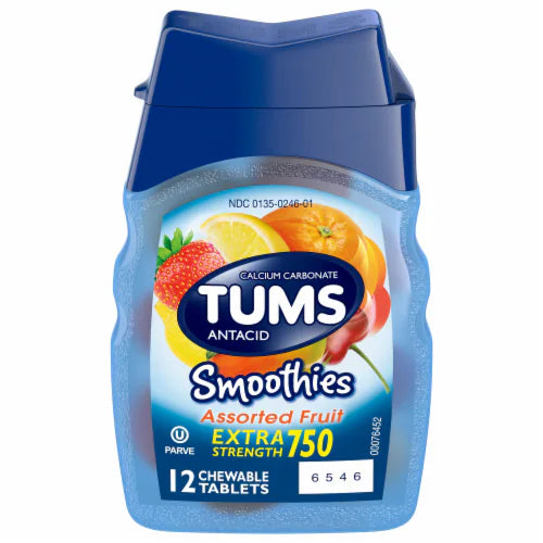 Tums Smooties Assorted Fruit 12 Tablets 9 Count