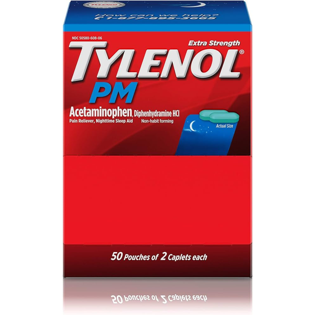 Tylenol PM 2 Capsules 50 Count