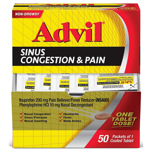 Advil Sinus Congestion & Pain 1 Tablet 50 Count