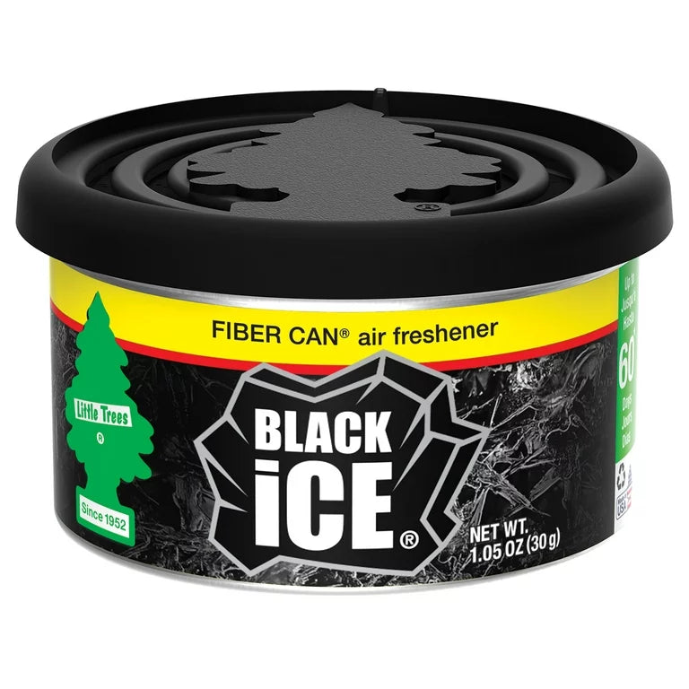 Little Trees Fiber Can Black Ice 1.05oz 4 Count