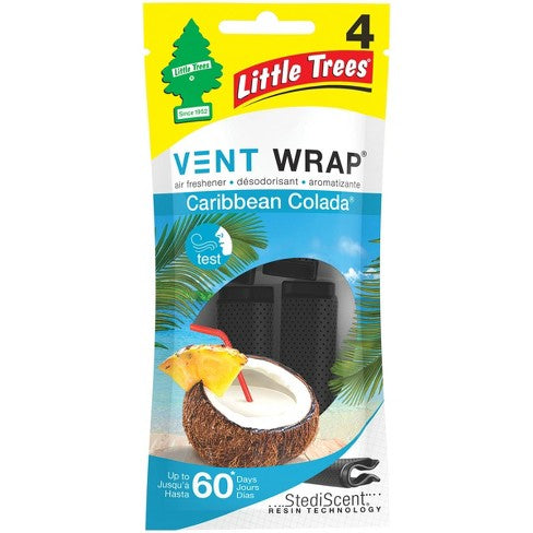 Little Trees Vent Wrap Caribbean Colada 4 Count