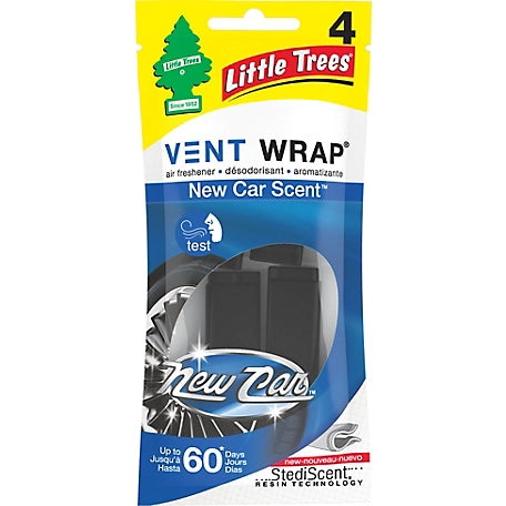 Little Trees Vent Wrap New Car Scent 4 Count