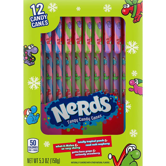 Nerds Candy Canes 5.3oz 12 Count