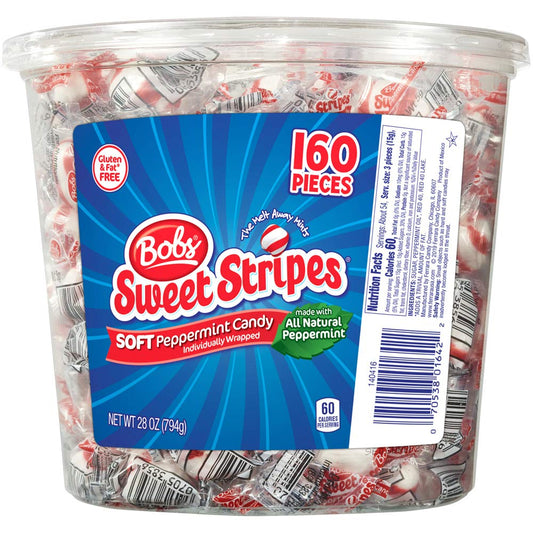 Bob’s Sweet Stripes Tub 28oz 160 Count