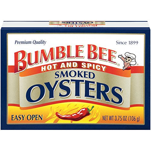 Bumble Bee Hot and Spicy Smoked Oysters 3.75oz 12 Count
