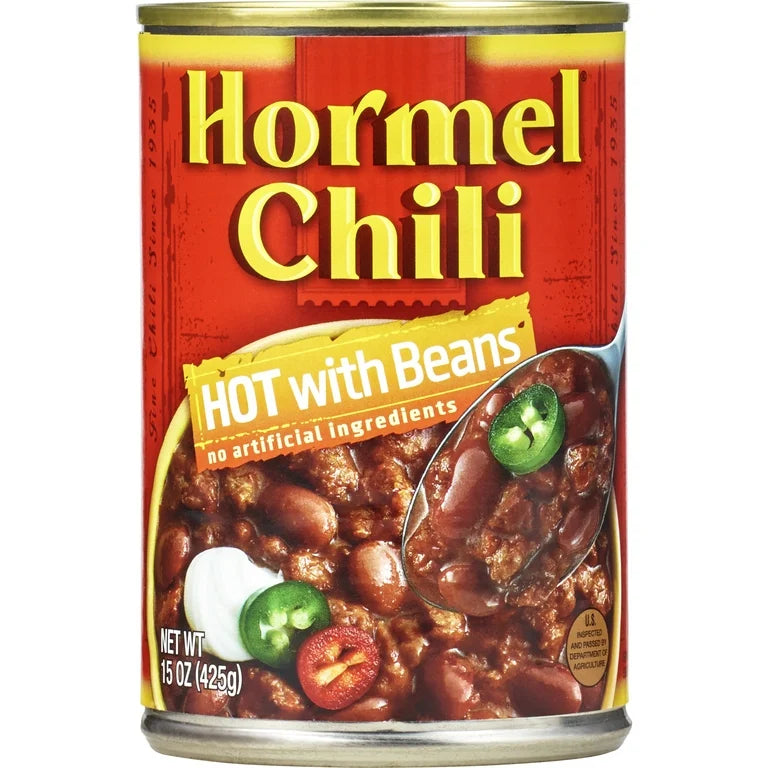 Hormel Chili Hot with Beans 15oz 12 Count