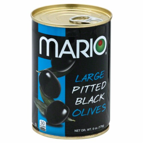 Mario Large Pitted Black Olives 6oz 12 Count