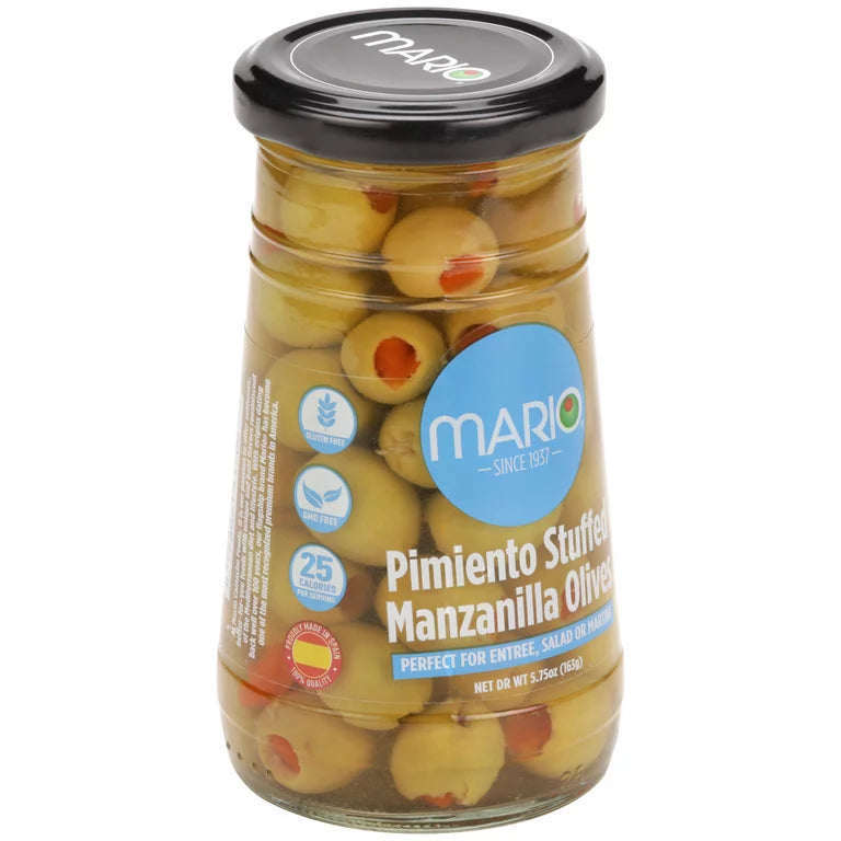 Mario Pimiento Stuffed Manzanilla Olives 5.75oz 12 Count