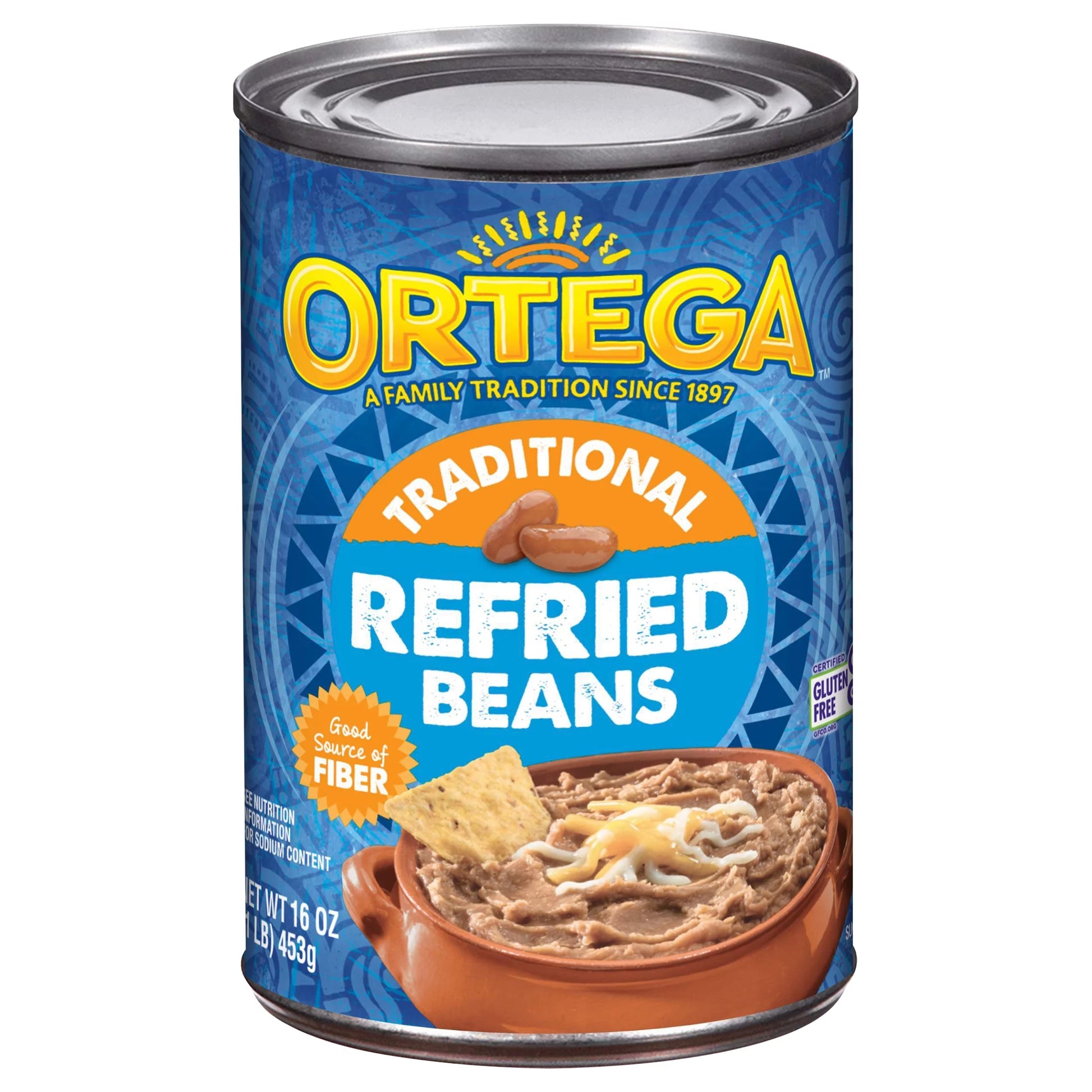 Ortega Refried Beans 16oz 12 Count