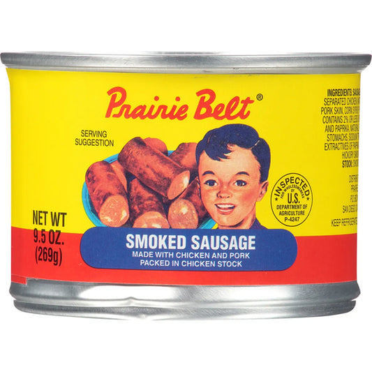 Prairie Belt Smoked Sausage 9.5oz 24 Count