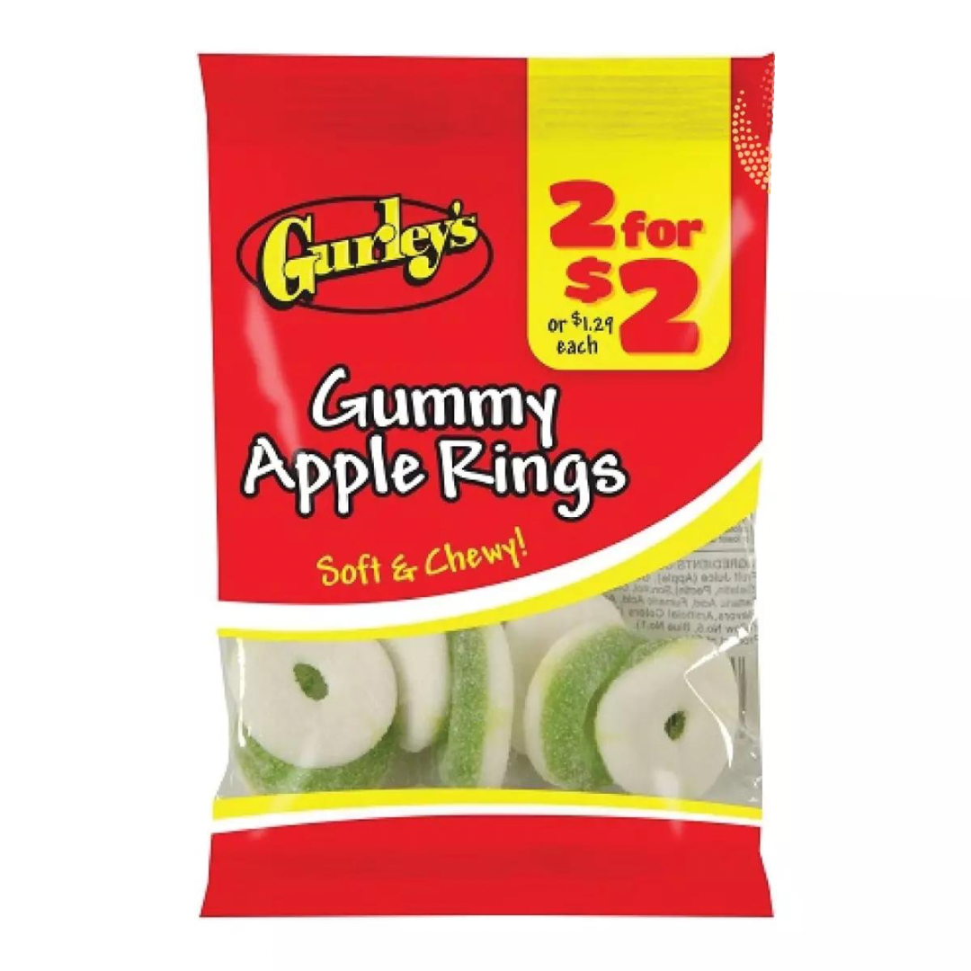 Gurley’s Gummy Apple Rings 3oz 12 Count