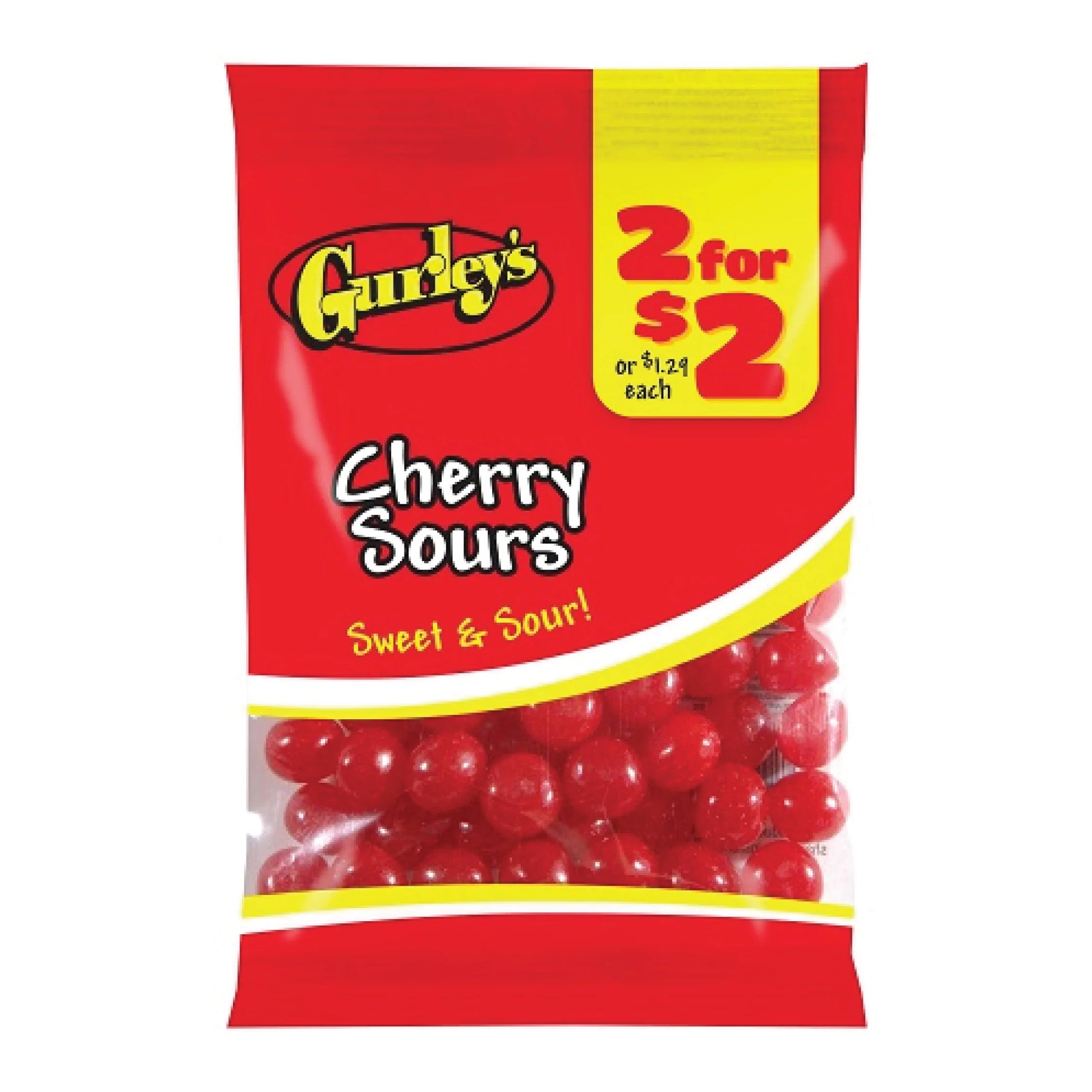 Gurley’s Cherry Sours 3oz 12 Count