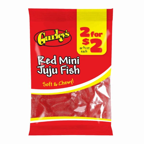 Gurley’s Red Mini Juju Fish 2.25oz 12 Count