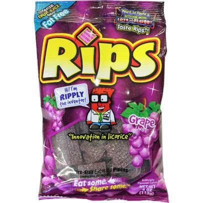 Rips Bite-Size Grape 4oz 12 Count