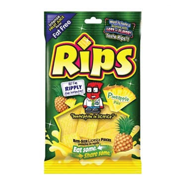 Rips Bite-Size Pineapple 4oz 12 Count