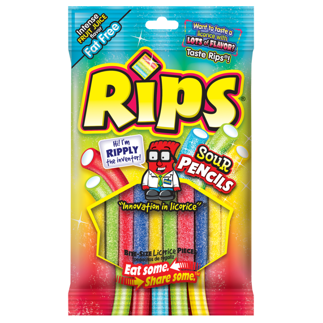 Rips Sour Pencils 2.8oz 12 Count