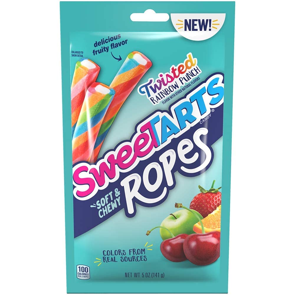 Sweetarts Ropes Twisted Rainbow Punch 5oz 12 Count