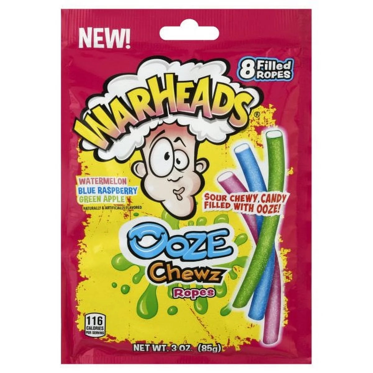 Warheads Ooze Chews Ropes 3oz 12 Count