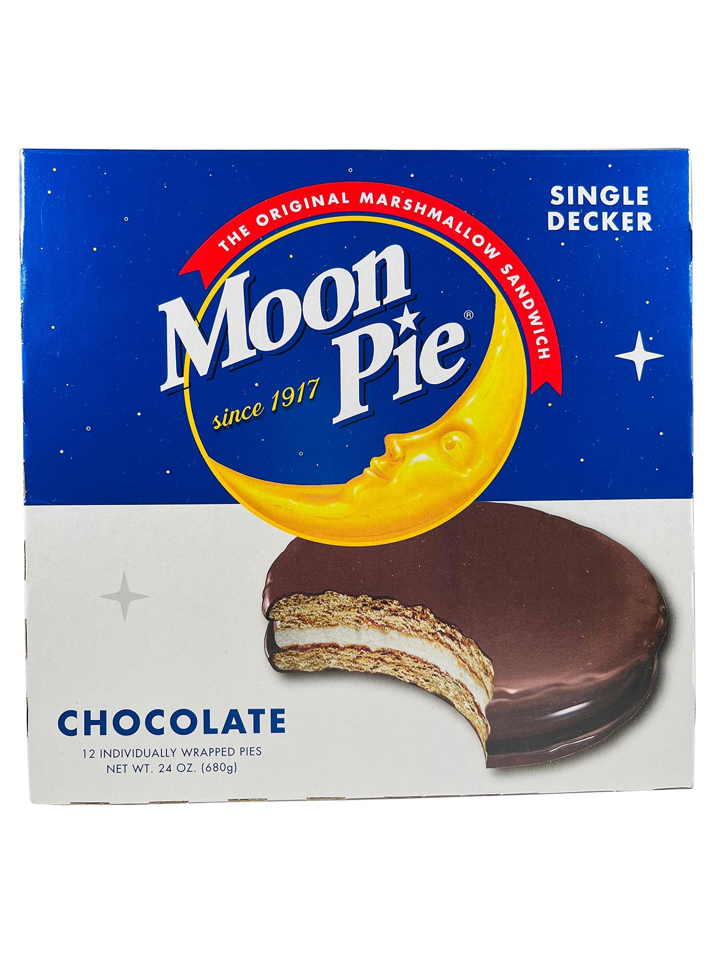 Moon Pie Single Decker Chocolate 2oz 12 Count