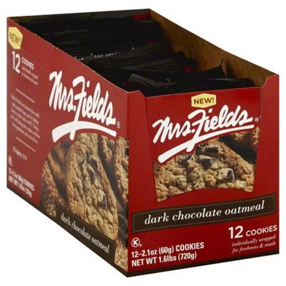 Mrs. Fields Dark Chocolate Oatmeal 2.1oz 12 Count