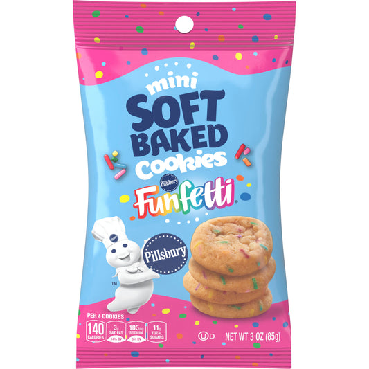 Pillsbury Mini Soft Baked Cookies Funfetti 3oz 6 Count