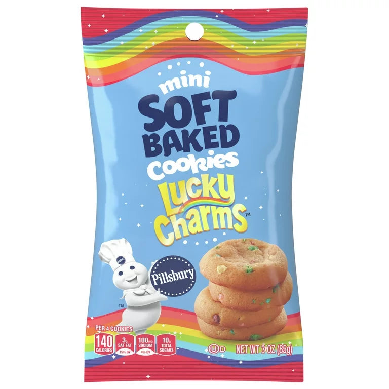 Pillsbury Mini Soft Baked Cookies Lucky Charms 3oz 6 Count