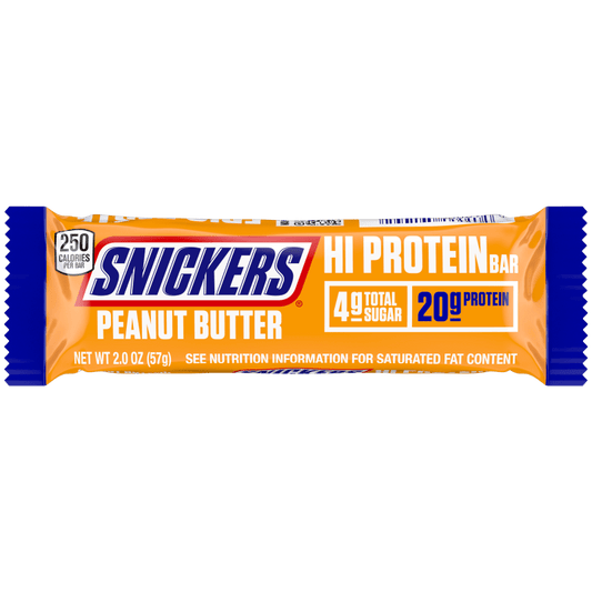 Snickers Hi Protein Bar Peanut Butter 2.01oz 12 Count