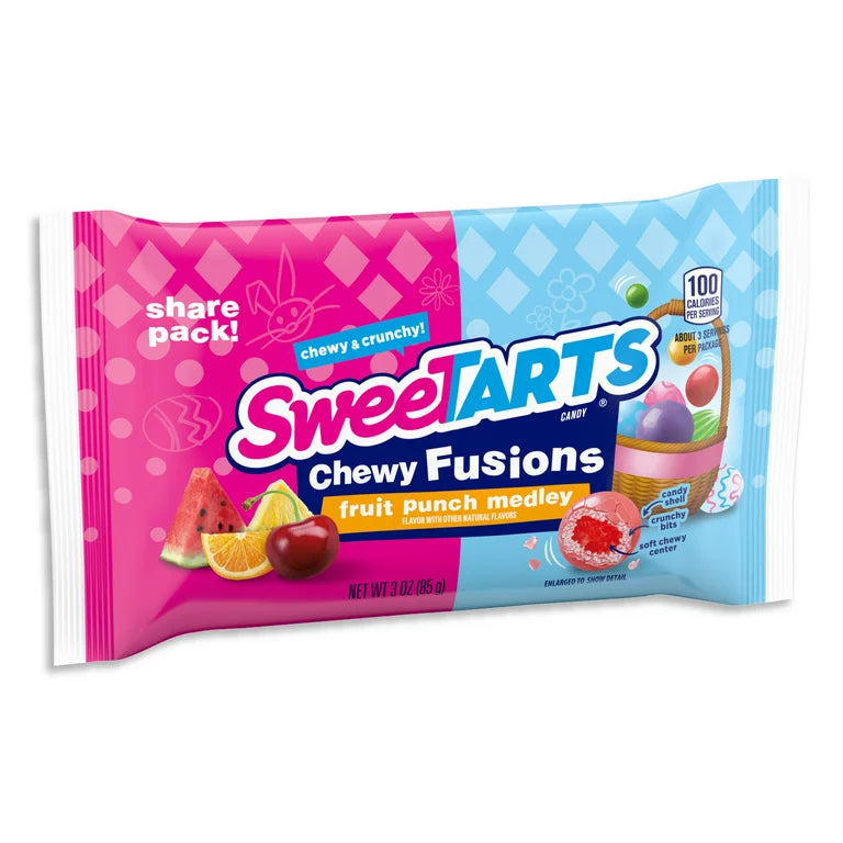 Sweetarts Chewy Fusions Fruit Punch Medley Share Size 3oz 12 Count