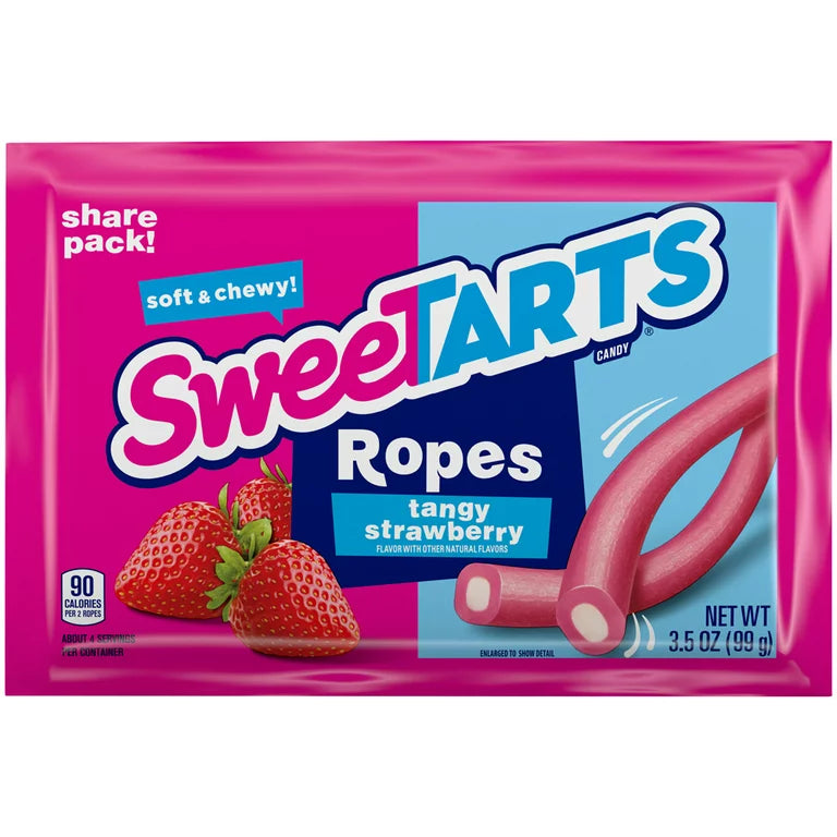 Sweetarts Ropes Tangy Strawberry 3.5oz 12 Count