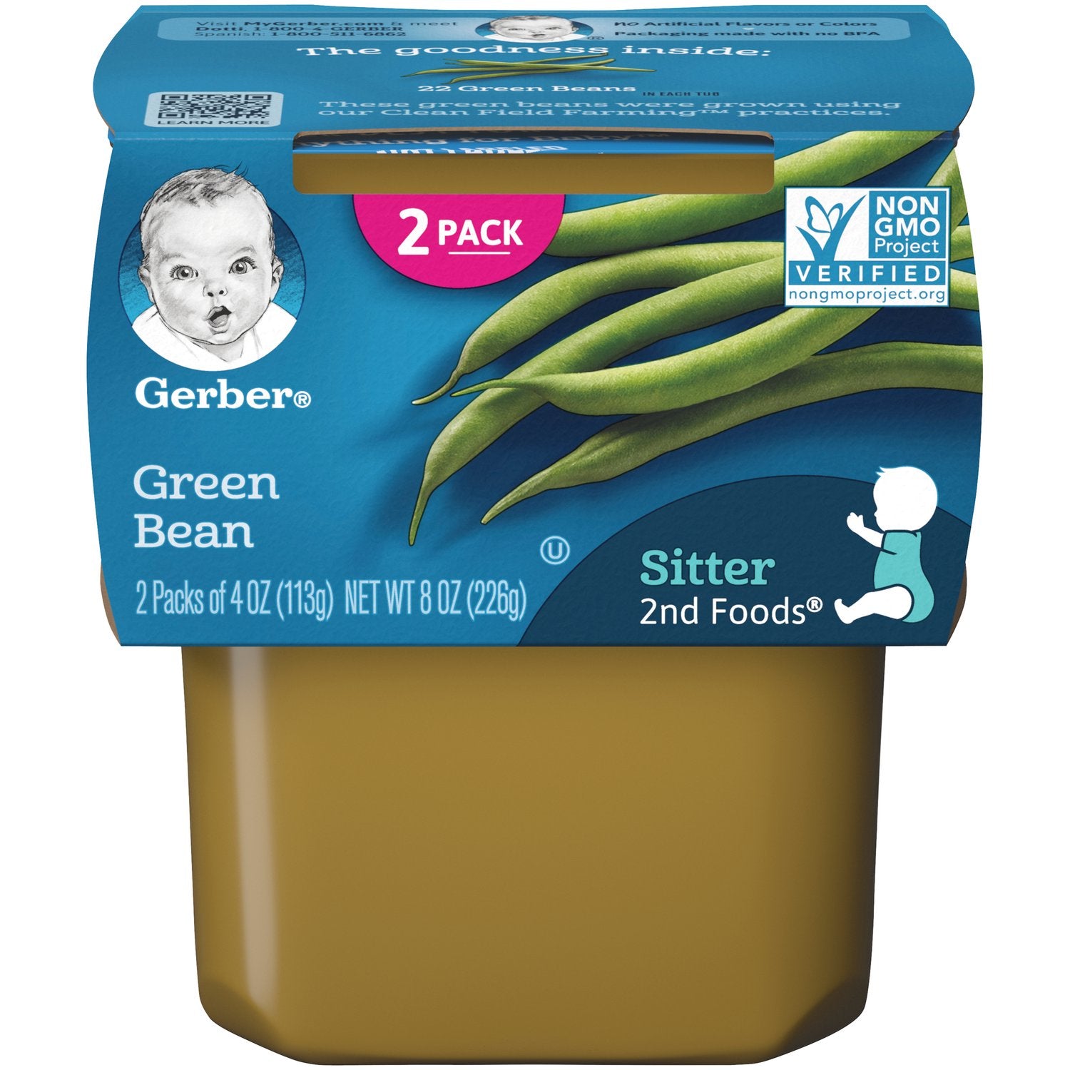 Gerber Green Bean 4oz 2 Count