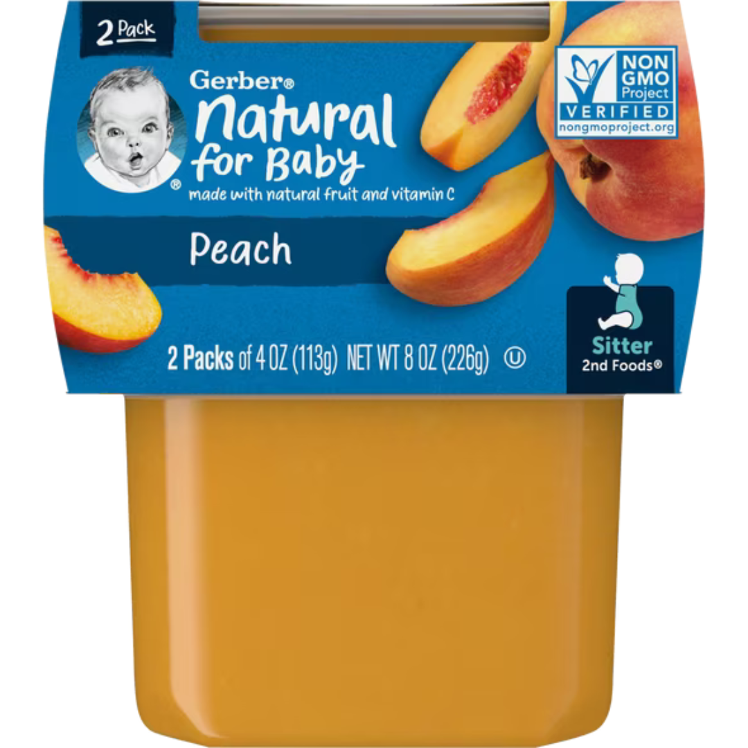 Gerber Peach 4oz 2 Count