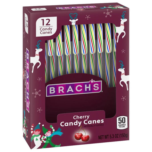 Brach’s Cherry Candy Canes 5.3oz 12 Count