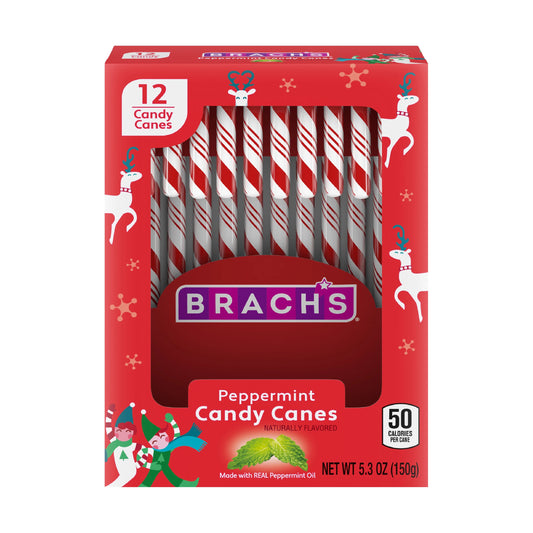 Brach’s Peppermint Candy Canes 5.3oz 12 Count
