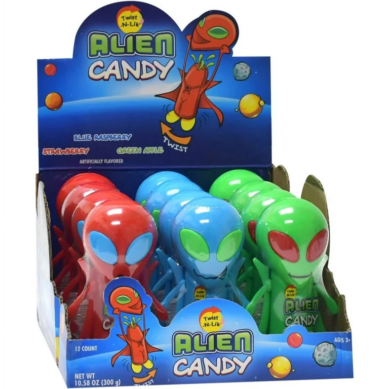 Twist-N-Lik Alien Candy 0.89oz 12 Count