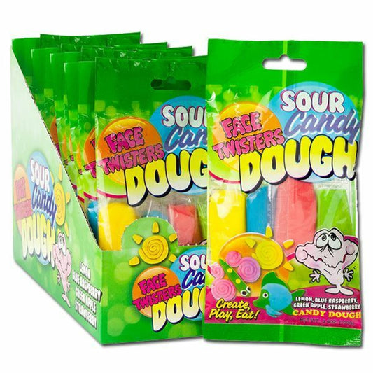 Face Twisters Sour Candy Dough 3.5oz 12 Count