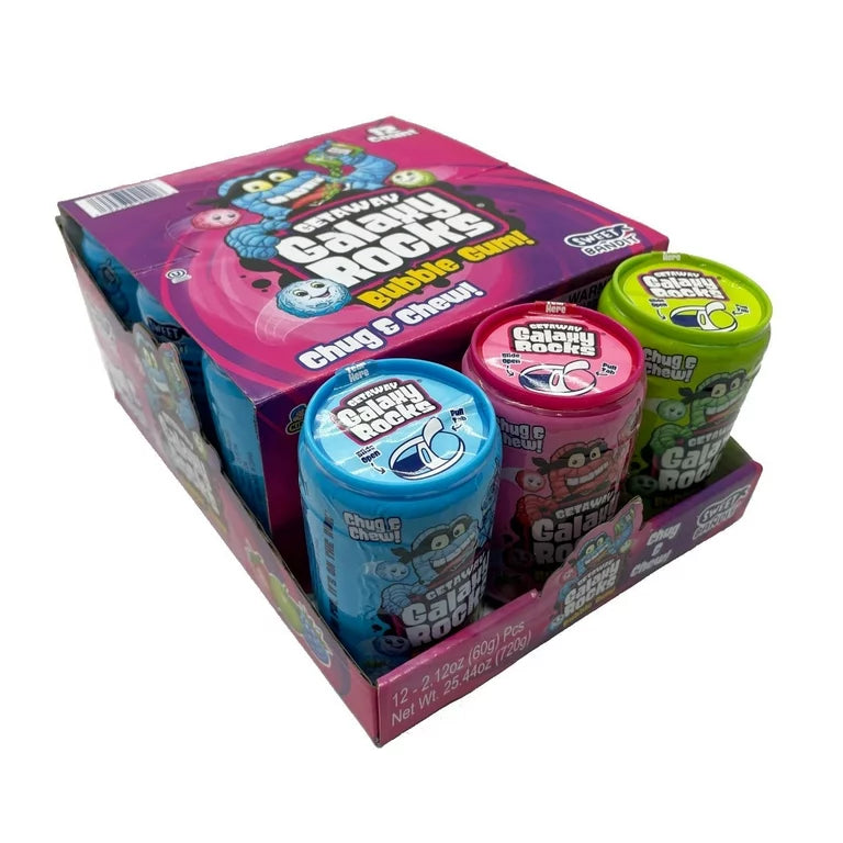 Getaway Galaxy Rocks Bubble Gum 2.12oz 12 Count