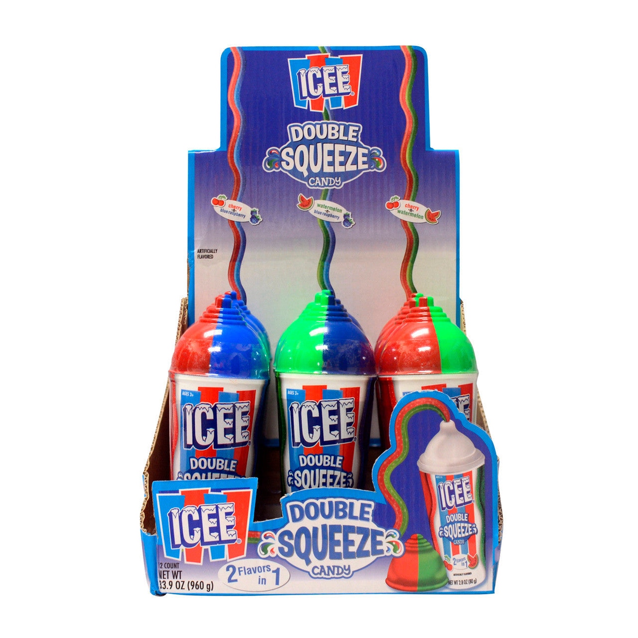 Icee Double Squeeze Candy 2.8oz 12 Count