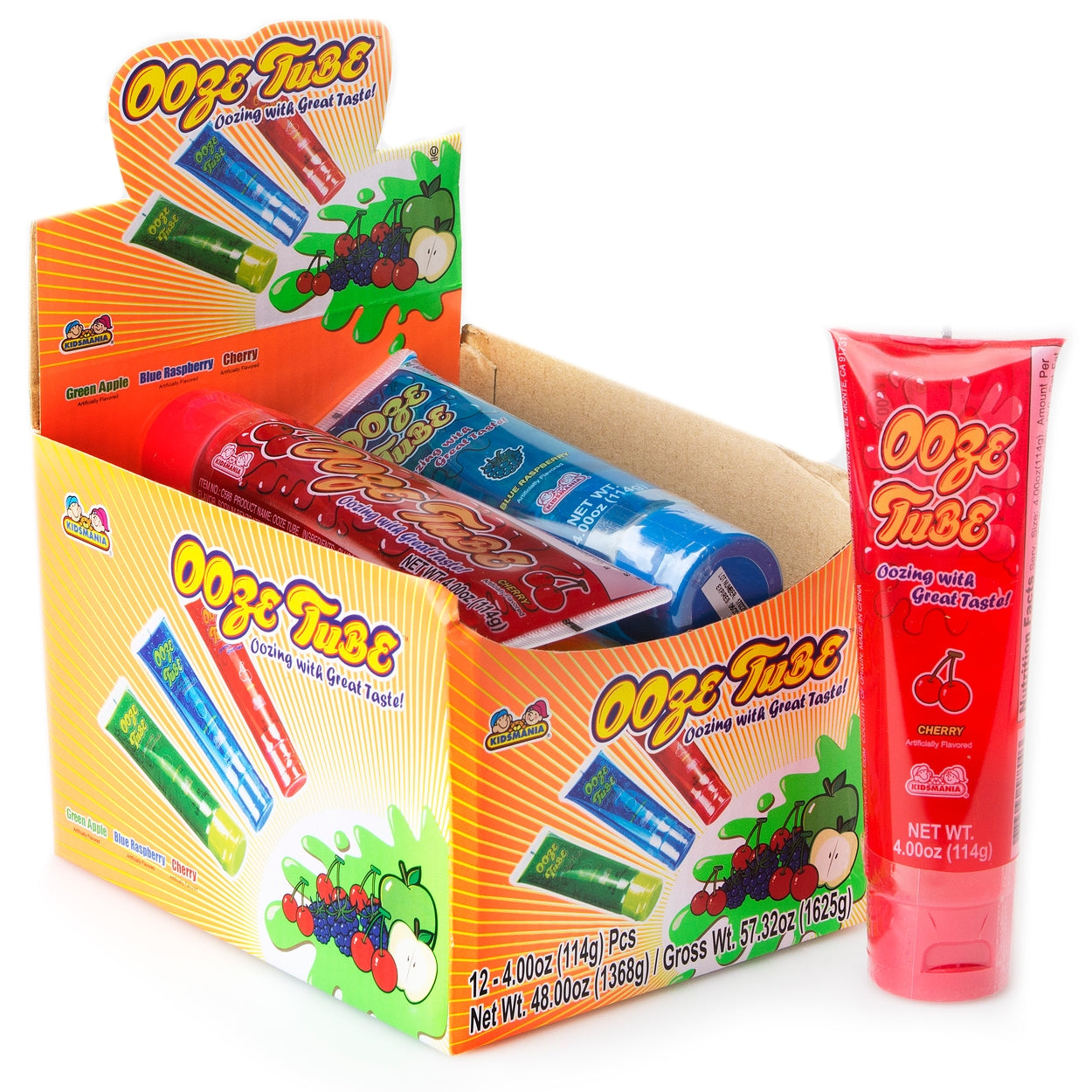 Ooze Tube Candy 4oz 12 Count