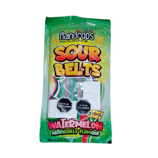 Raindrops Sour Belts Watermelon 3.52oz 12 Count