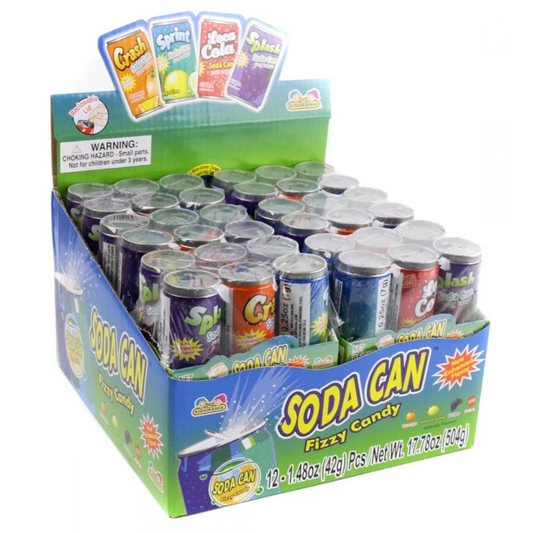 Soda Can Fizzy Candy 1.48oz 12 Count