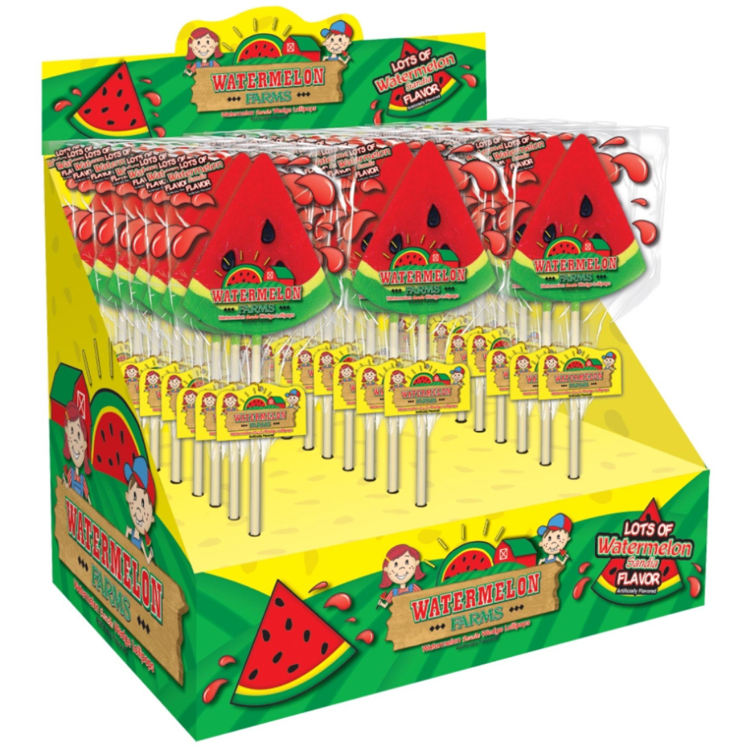 Watermelon Farms Lollipops 2.12oz 24 Count