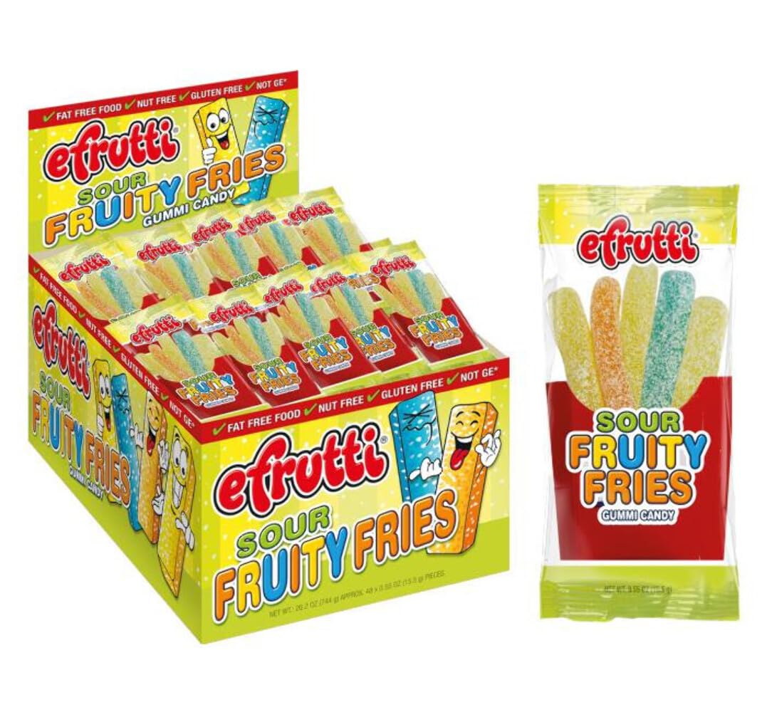 Efrutti Sour Fruity Fries 0.55oz 48 Count